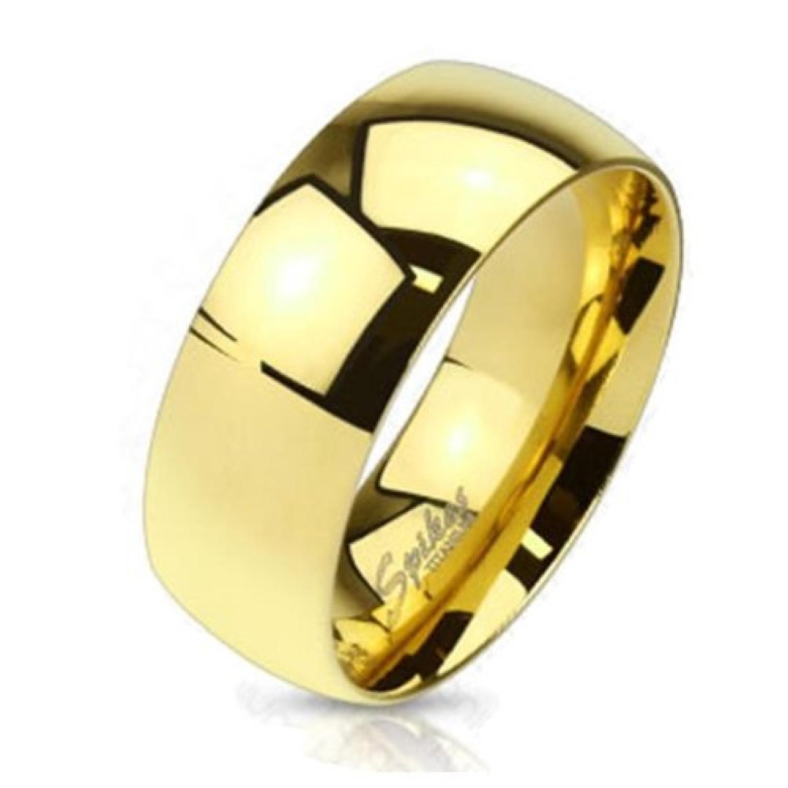 Coolbodyart Unisex klassischer Titan Ring gold poliert "Classic 8" verf&uuml;gbare Ringgr&ouml;&szlig;en 60 (19) - 72 (23) 